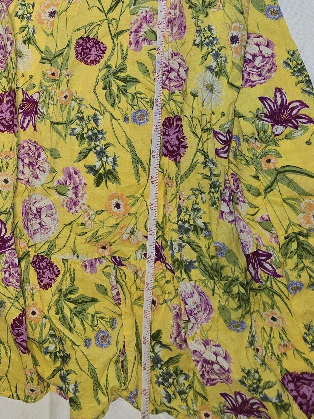 Yellow Floral V-Neck Mini Dress - Picture 4 of 5